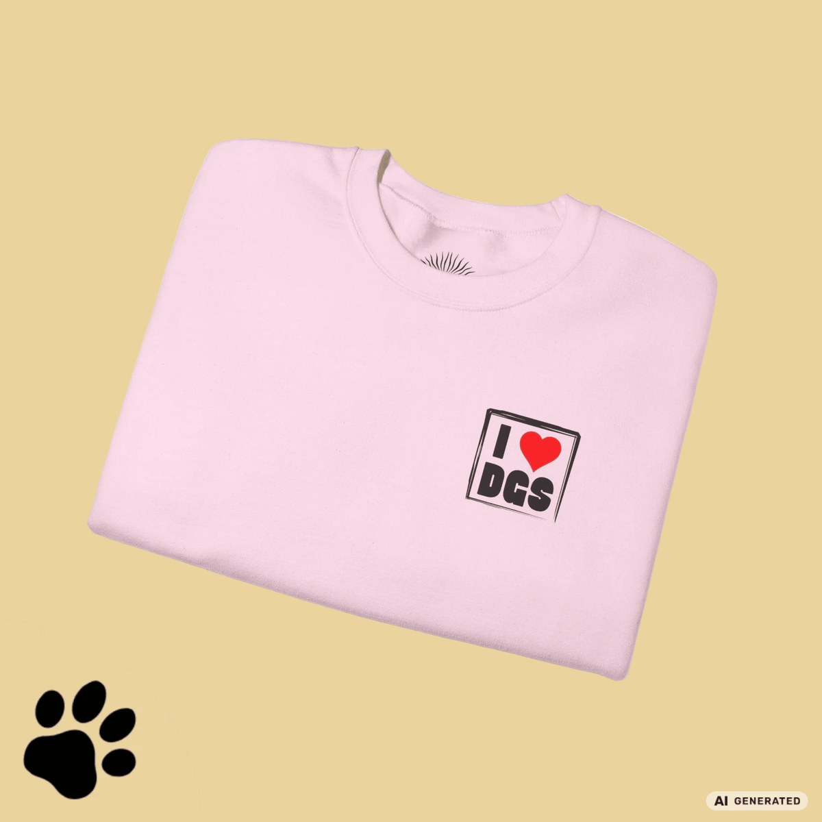 I Love D(O)GS – Minimalistisches Unisex Sweatshirt mit Frontprint - Sunbeamstore