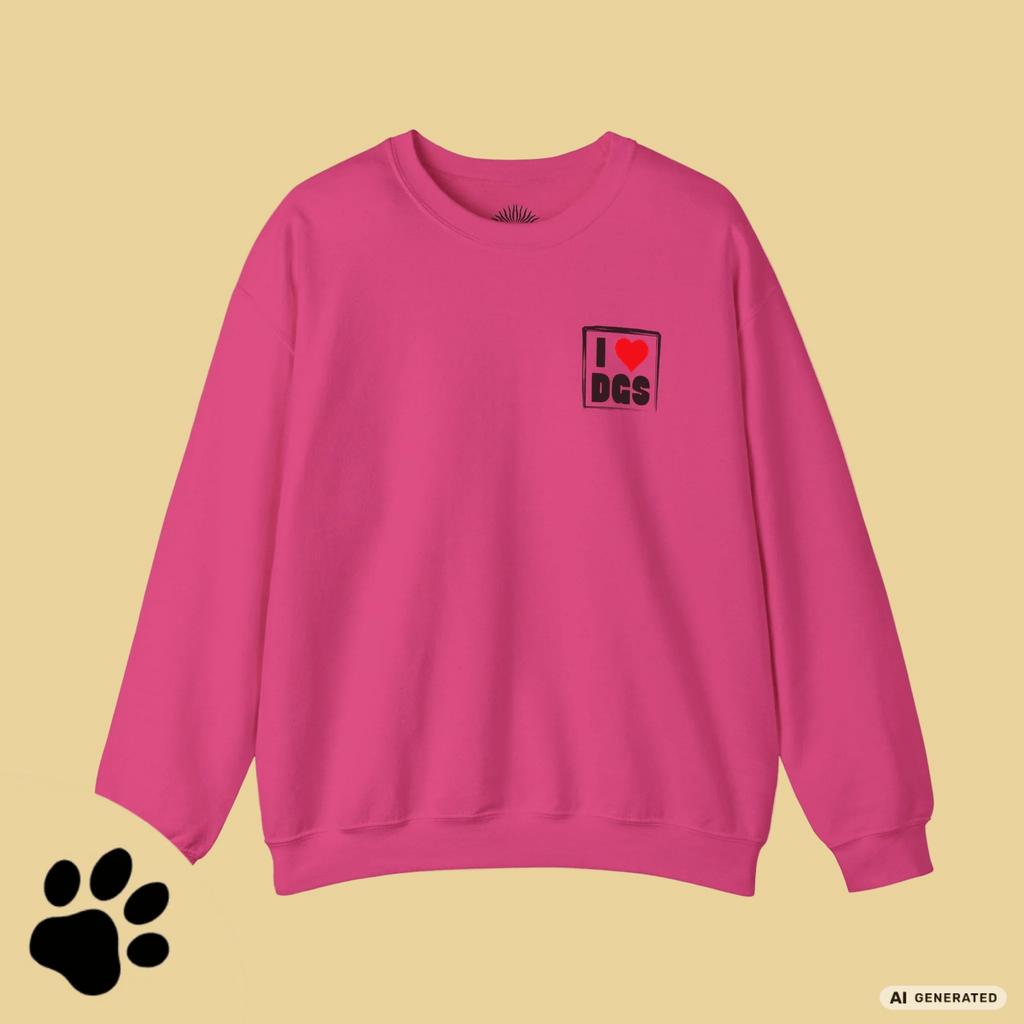 I Love D(O)GS – Minimalistisches Unisex Sweatshirt mit Frontprint - Sunbeamstore