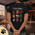 I Love Dogs T-Shirt – Hundeliebe Shirt für Hundefans | Dog Lover Geschenk Unisex Bella Canvas 3001 - Sunbeamstore