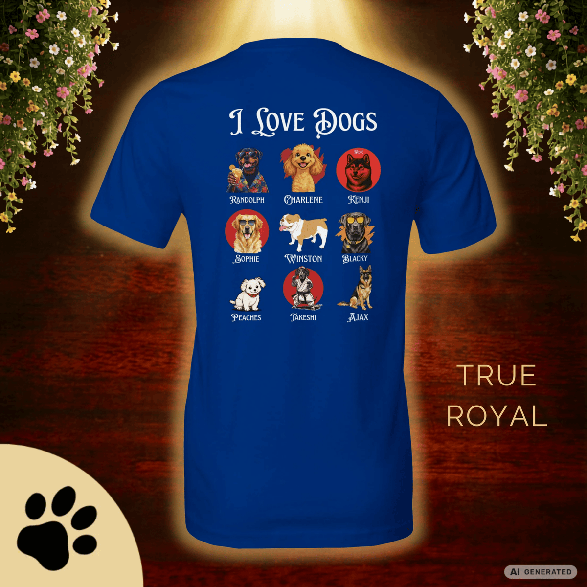 I Love Dogs T-Shirt – Hundeliebe Shirt für Hundefans | Dog Lover Geschenk Unisex Bella Canvas 3001 - Sunbeamstore