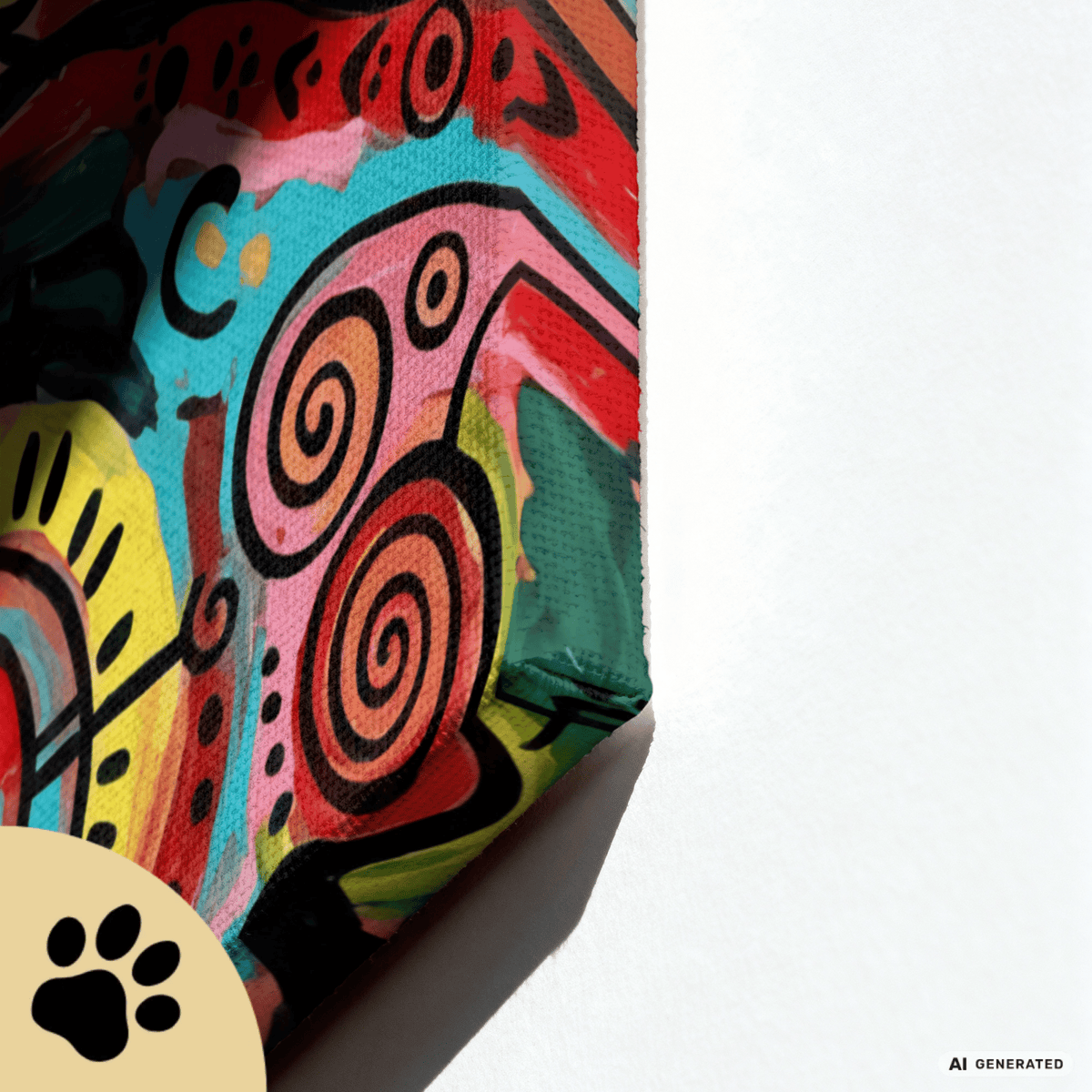 Kittens Walking on Sunshine – Bunte Katzen Kunst auf Leinwand 70 x 100 cm | Moderne Pop Art Wanddekoration I Canvas 70x100 cm / 28x40″ - Sunbeamstore