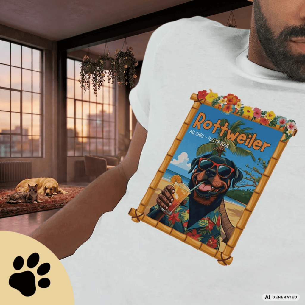 Lustiges Rottweiler T-Shirt – Cool Dog Lover Shirt mit Summer Vibes Unisex Premium Unisex Crewneck T-shirt | Bella + Canvas 3001 - Sunbeamstore