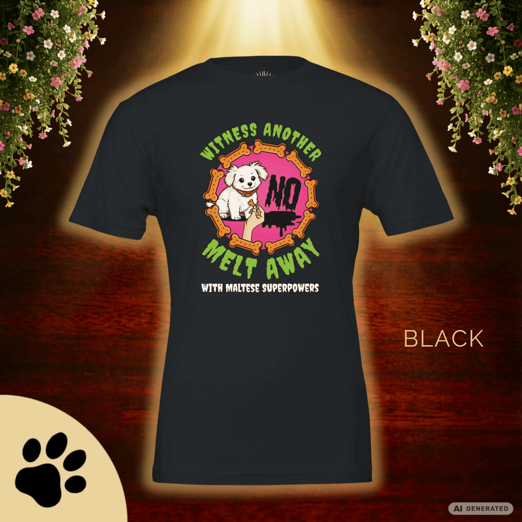 Malteser Hund T-Shirt – Lustiges Hundeshirt „Melt Away“ | Süßes Dog Lover Shirt UnisexPremium Unisex Crewneck T-shirt | Bella + Canvas 3001 - Sunbeamstore