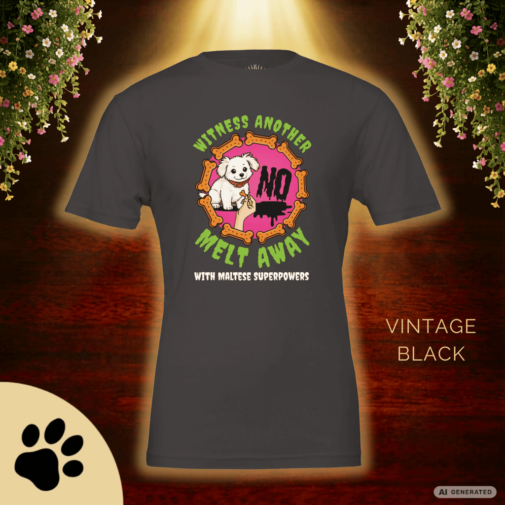 Malteser Hund T-Shirt – Lustiges Hundeshirt „Melt Away“ | Süßes Dog Lover Shirt UnisexPremium Unisex Crewneck T-shirt | Bella + Canvas 3001 - Sunbeamstore