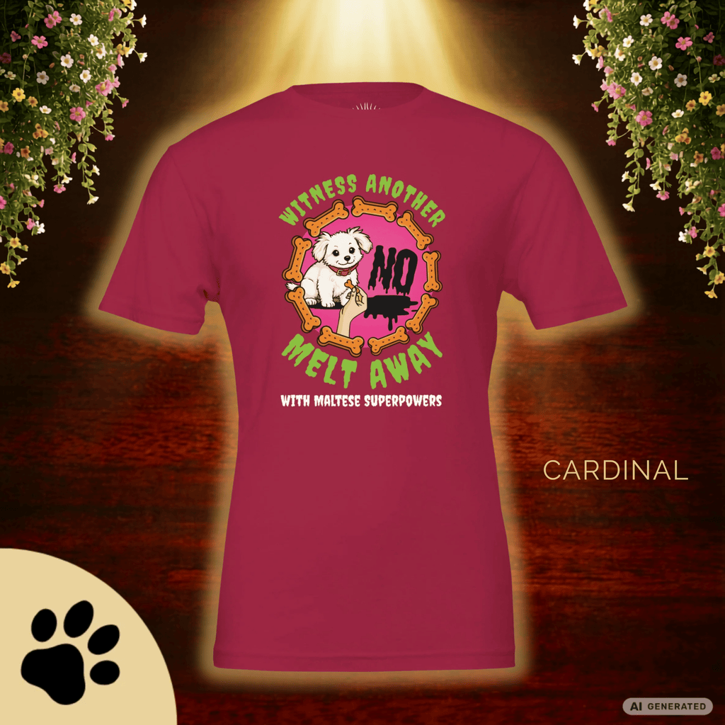 Malteser Hund T-Shirt – Lustiges Hundeshirt „Melt Away“ | Süßes Dog Lover Shirt UnisexPremium Unisex Crewneck T-shirt | Bella + Canvas 3001 - Sunbeamstore