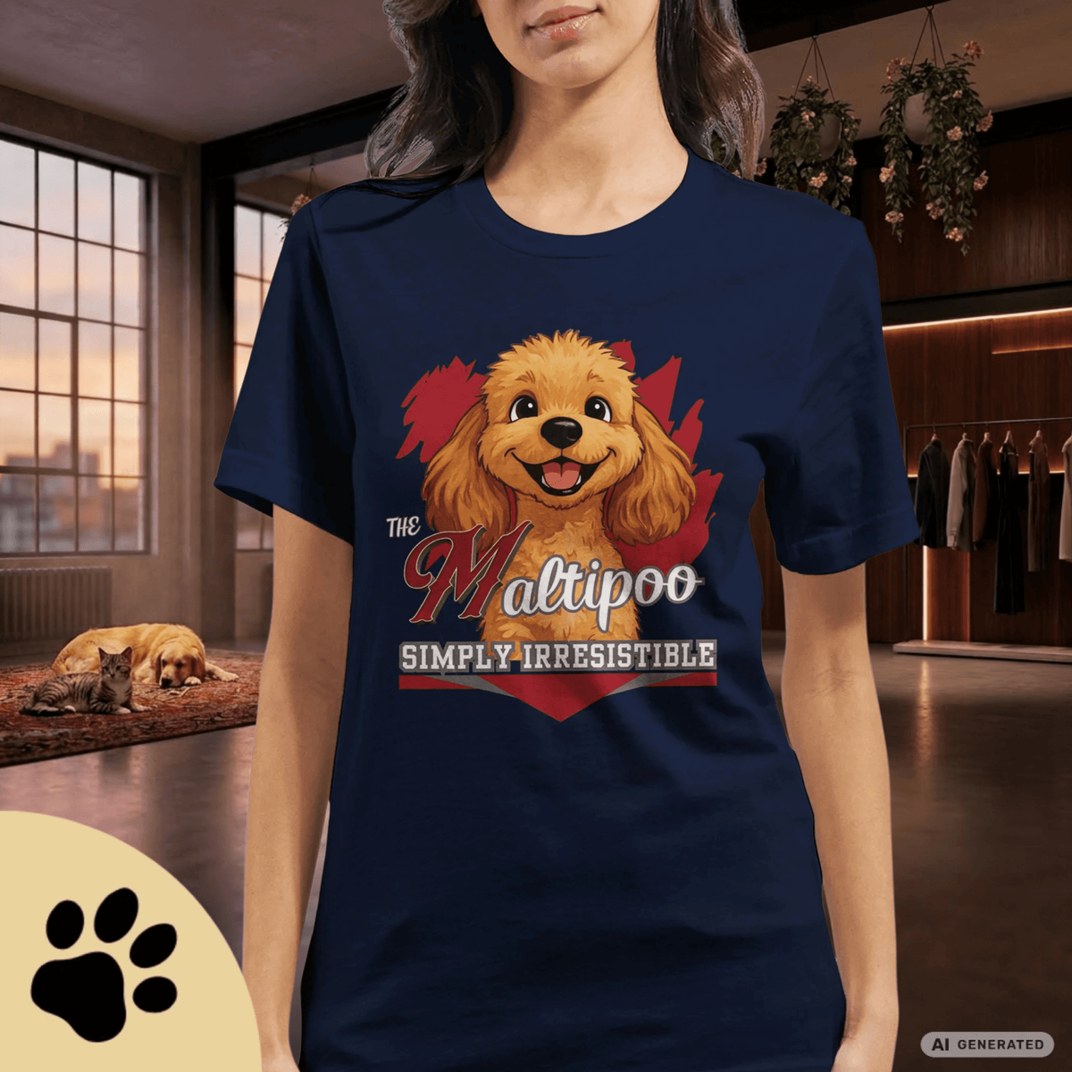 Maltipoo T-Shirt – Süßes Hundeshirt für Maltipoo Fans | Dog Lover Geschenk Premium Unisex Crewneck T-shirt | Bella + Canvas 3001 - Sunbeamstore