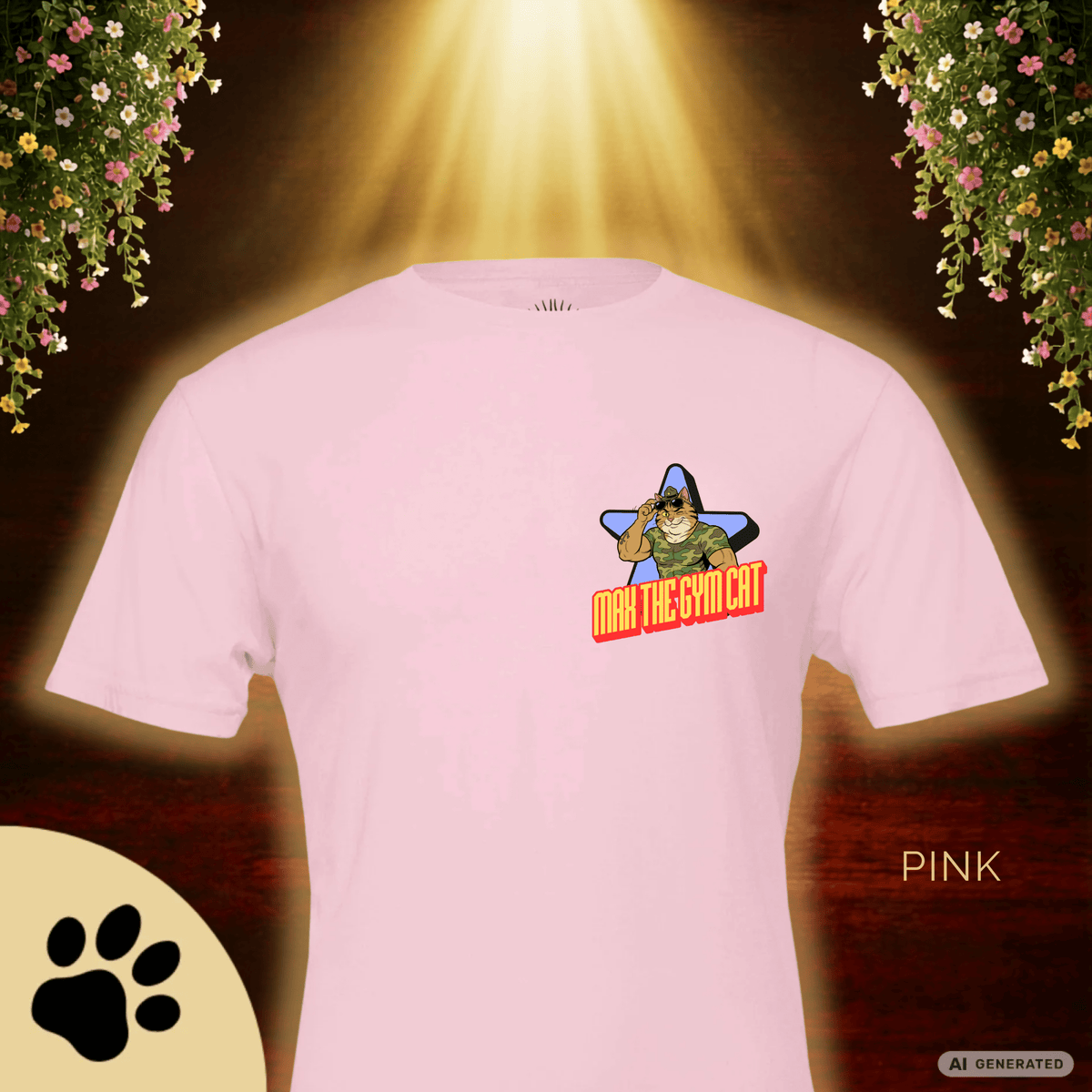 Max the Gym Cat I – Lustiges Katzen Fitness T-Shirt I Comic Katzen Shirt mit Rückenprint für Gym-Fans und Katzenliebhaber - Premium Unisex Crewneck T-shirt | Bella + Canvas 3001 - Sunbeamstore