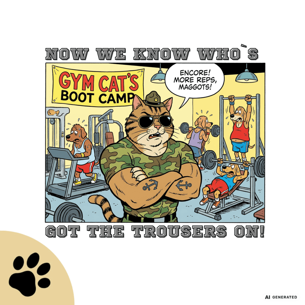 Max the Gym Cat I – Lustiges Katzen Fitness T-Shirt I Comic Katzen Shirt mit Rückenprint für Gym-Fans und Katzenliebhaber - Premium Unisex Crewneck T-shirt | Bella + Canvas 3001 - Sunbeamstore