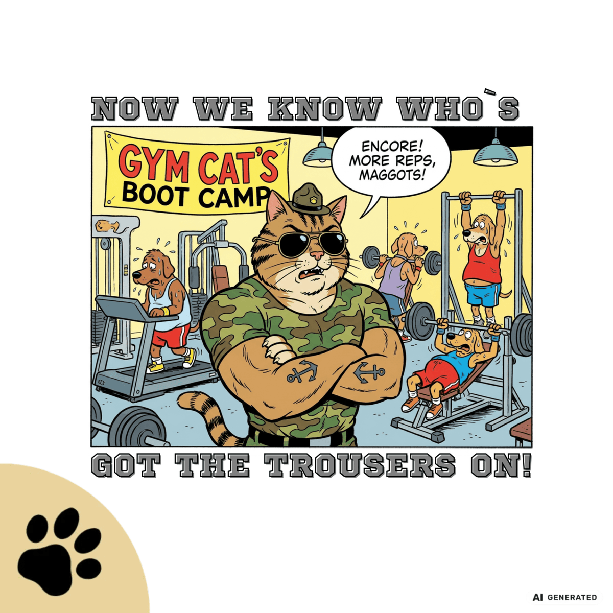 Max the Gym Cat I – Lustiges Katzen Fitness T-Shirt I Comic Katzen Shirt mit Rückenprint für Gym-Fans und Katzenliebhaber - Premium Unisex Crewneck T-shirt | Bella + Canvas 3001 - Sunbeamstore