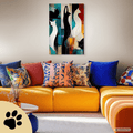 Modernes Katzenbild auf Leinwand 70x100 cm – Sentinels of Silence I Canvas 70x100 cm / 28x40″ - Sunbeamstore