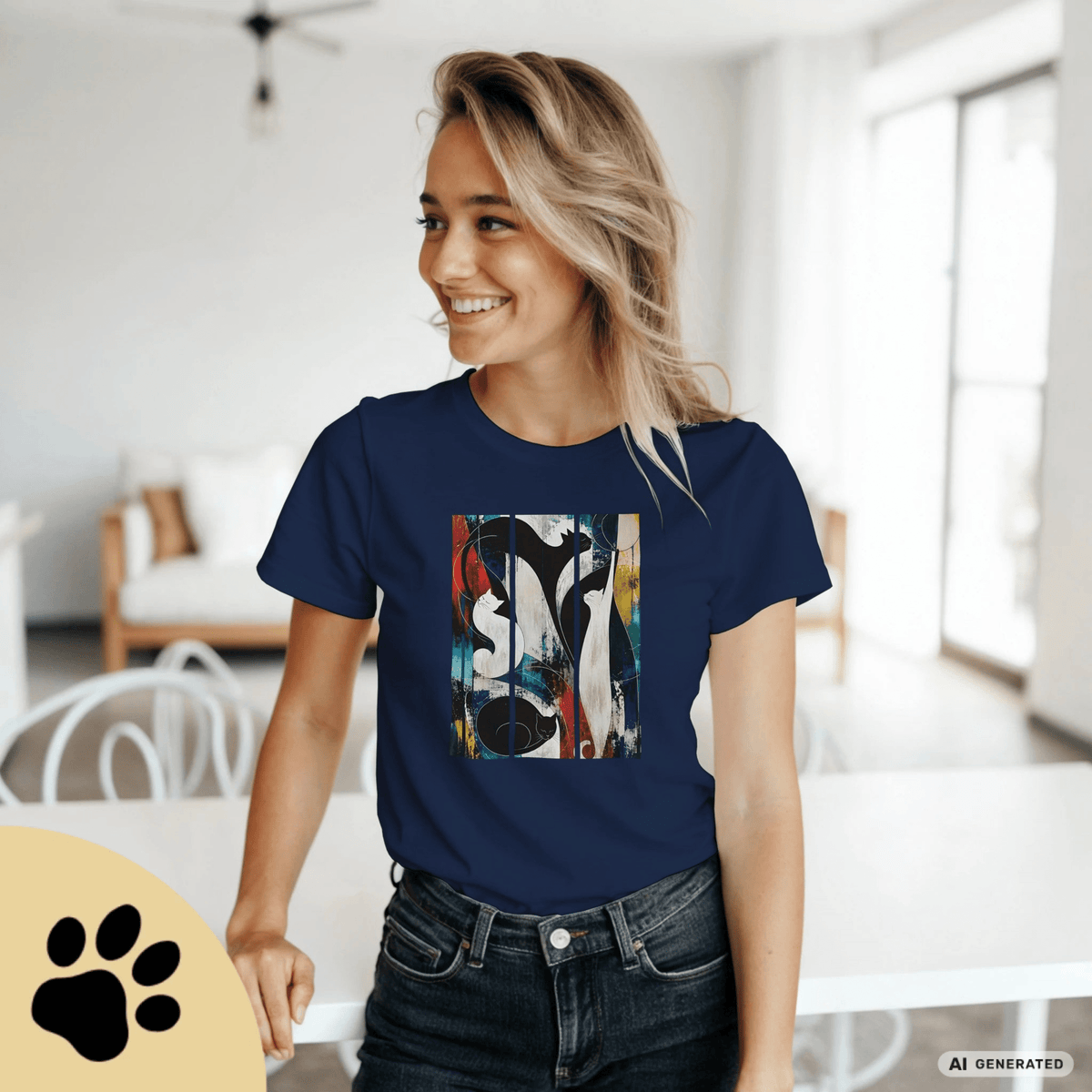 Nocturne for Four Cats – Art Edition T-Shirt - Sunbeamstore