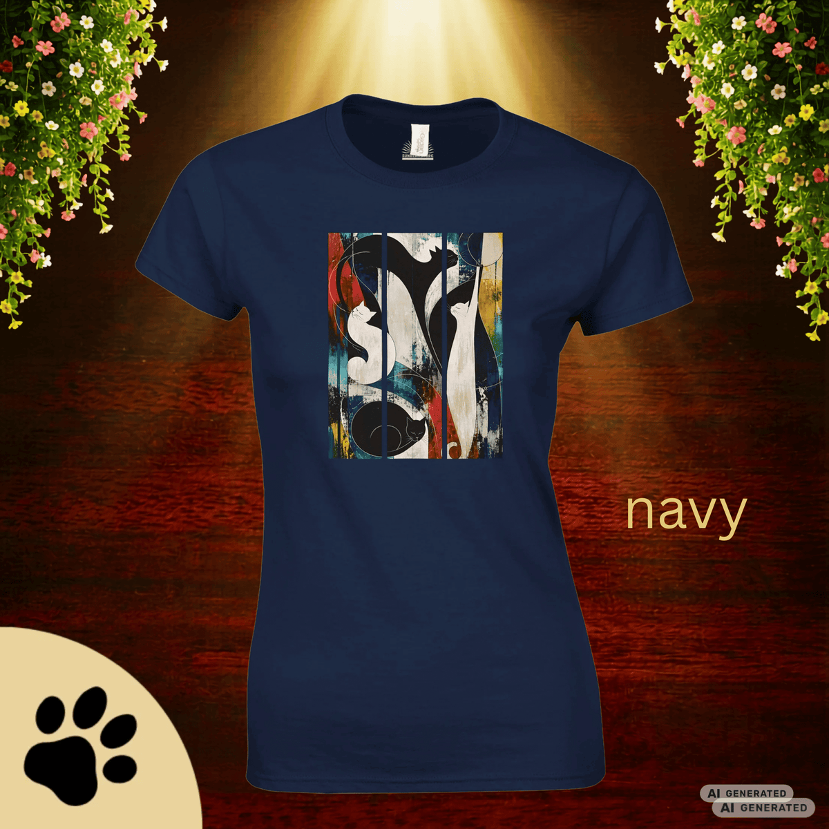 Nocturne for Four Cats – Art Edition T-Shirt - Sunbeamstore