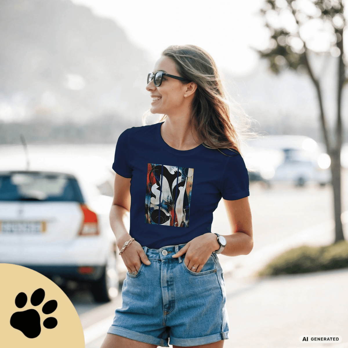 Nocturne for Four Cats – Art Edition T-Shirt - Sunbeamstore