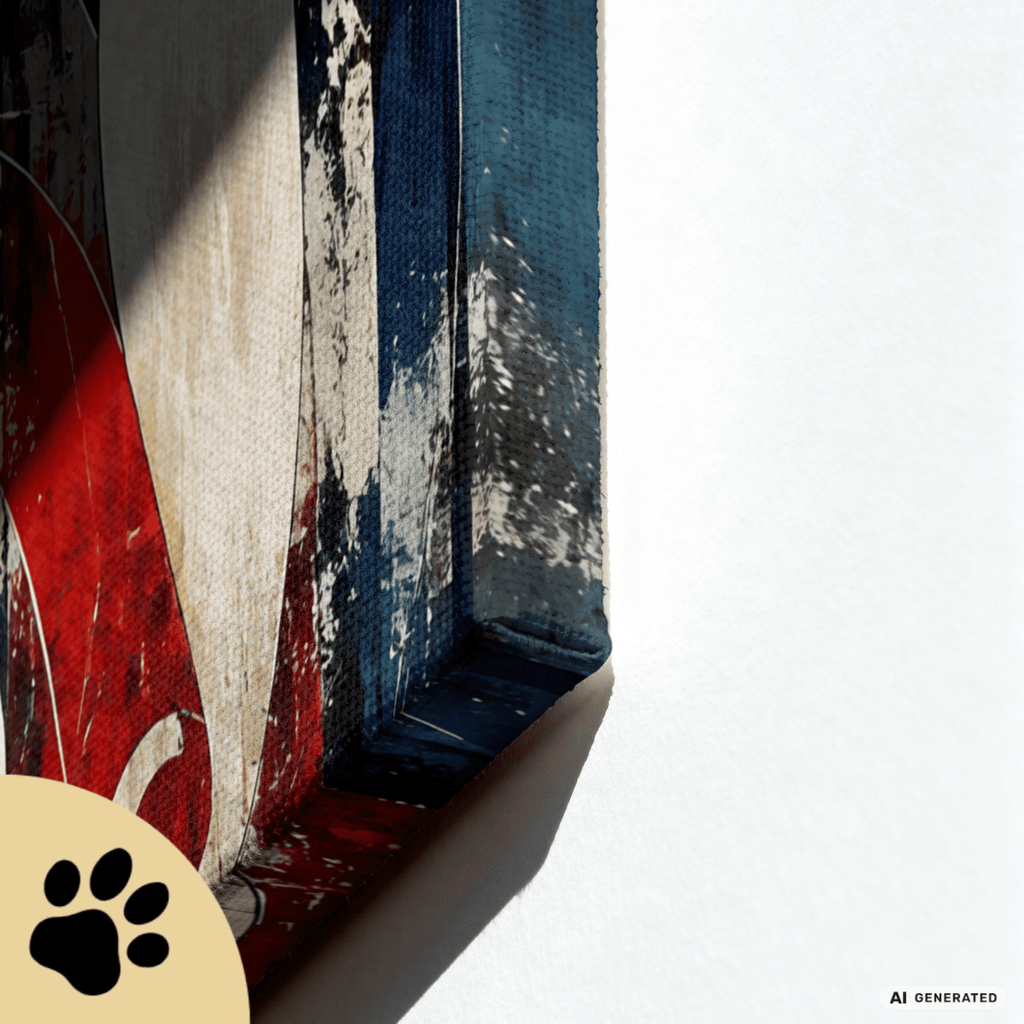 Nocturne for Four Cats – Modernes Katzenbild auf Leinwand 70 x 100 cm | Abstrakte Katzenkunst in kräftigen Farben I Canvas 70x100 cm / 28x40″ - Sunbeamstore
