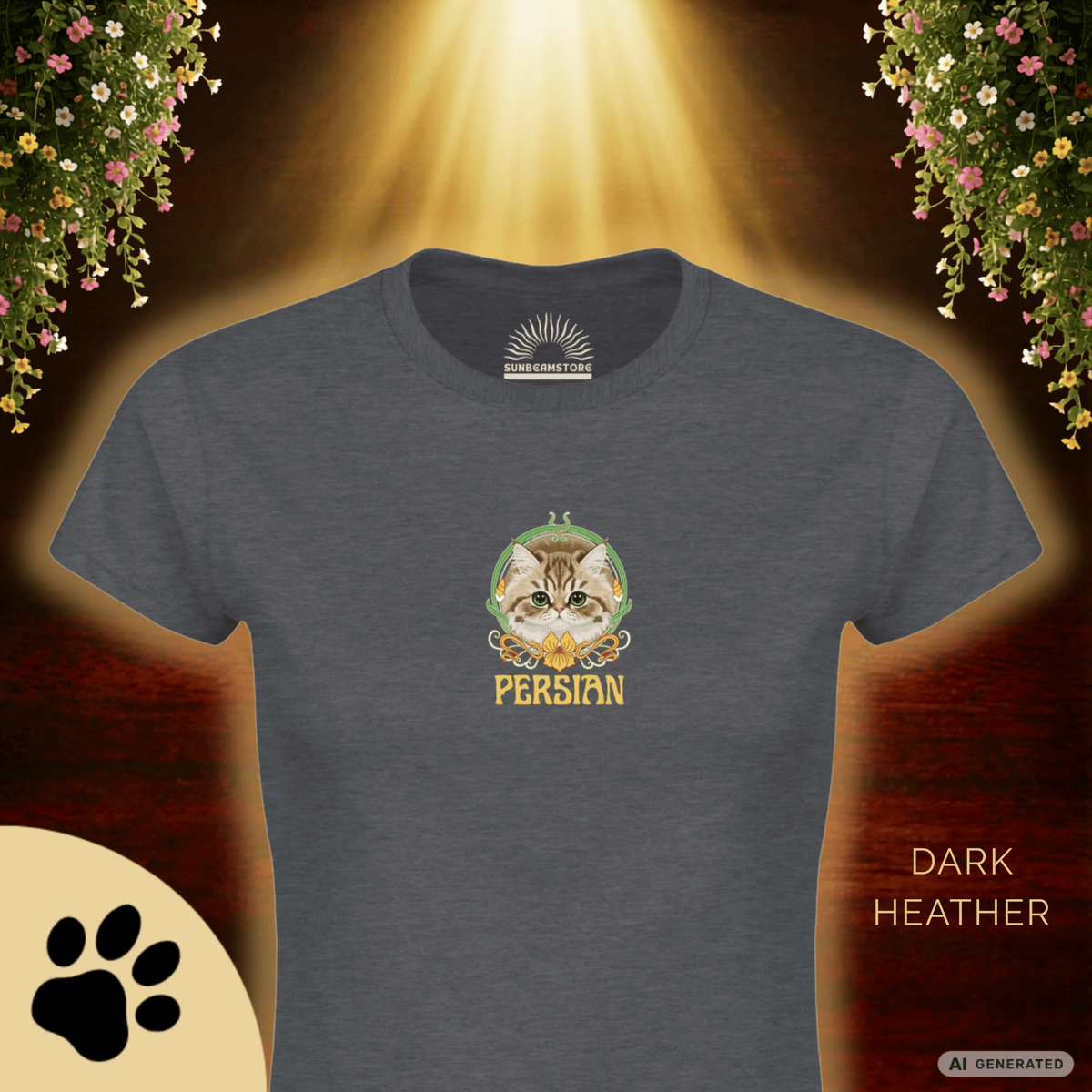 Persian Cat Shirt Classic Womens Crewneck T-shirt | Gildan® 64000L - Sunbeamstore