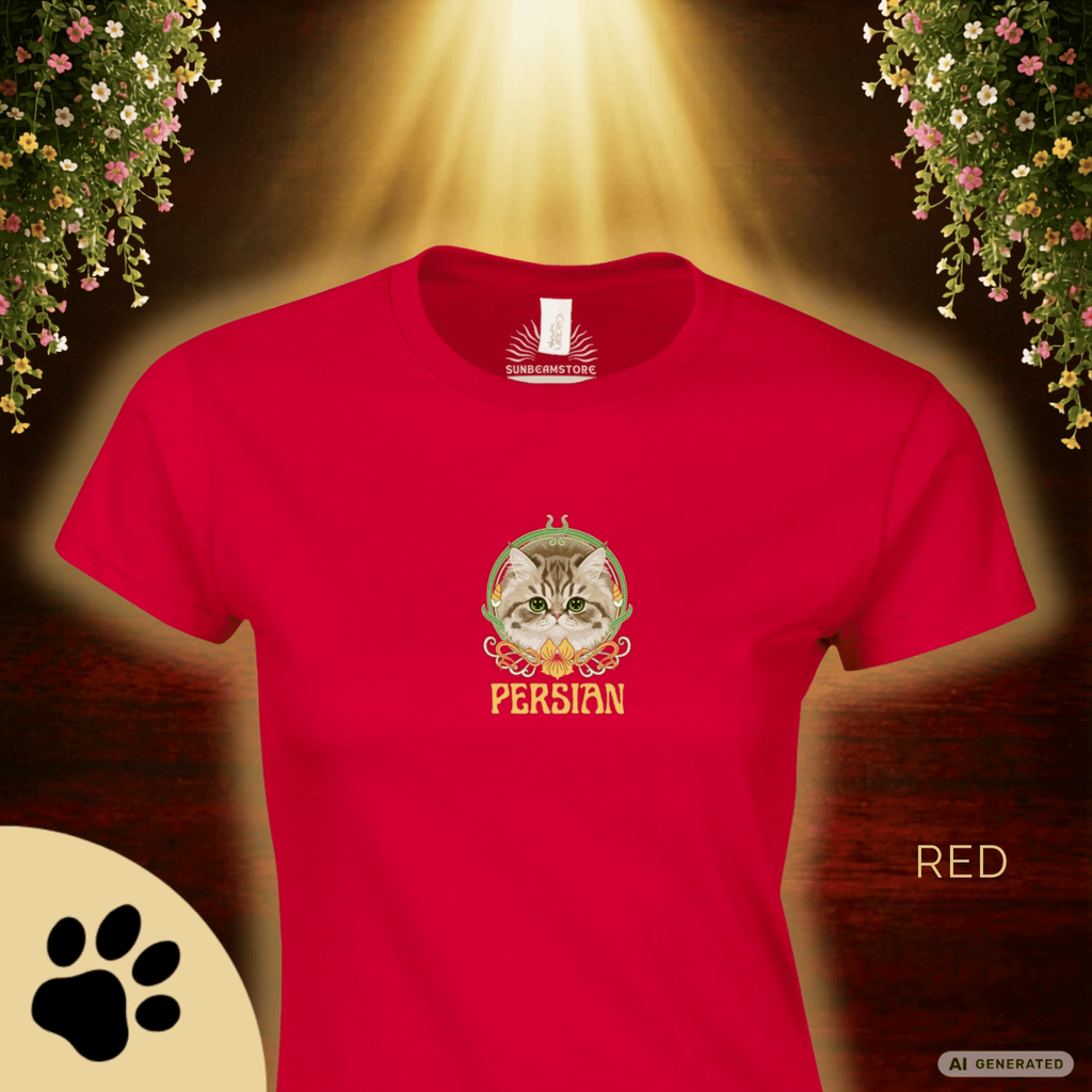 Persian Cat Shirt Classic Womens Crewneck T-shirt | Gildan® 64000L - Sunbeamstore