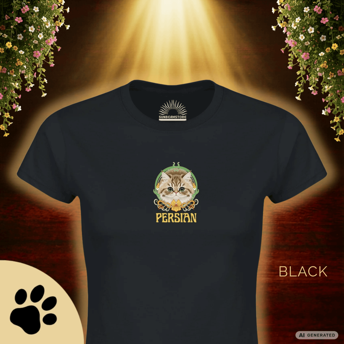 Persian Cat Shirt Classic Womens Crewneck T-shirt | Gildan® 64000L - Sunbeamstore
