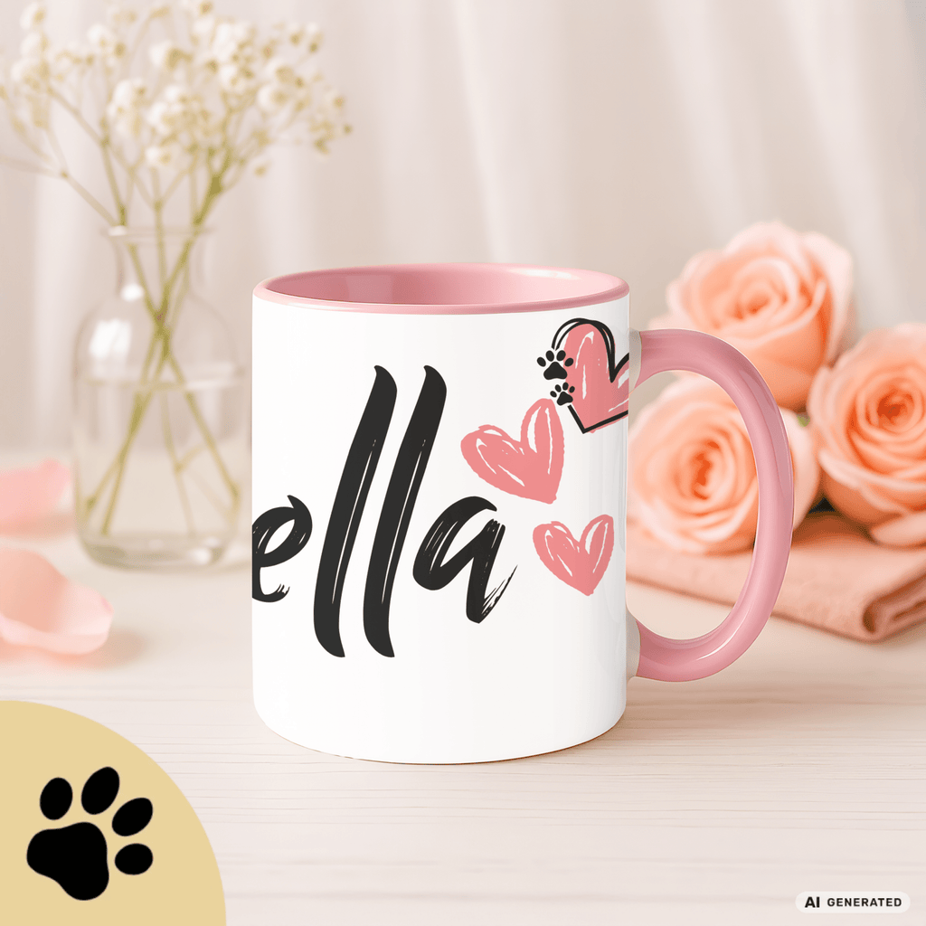 Personalisierte Golden Retriever Tasse 11oz – Aquarell Hundemotiv mit Namen | Geschenk für Hundeliebhaber | Keramiktasse mit Farbwahl - Sunbeamstore