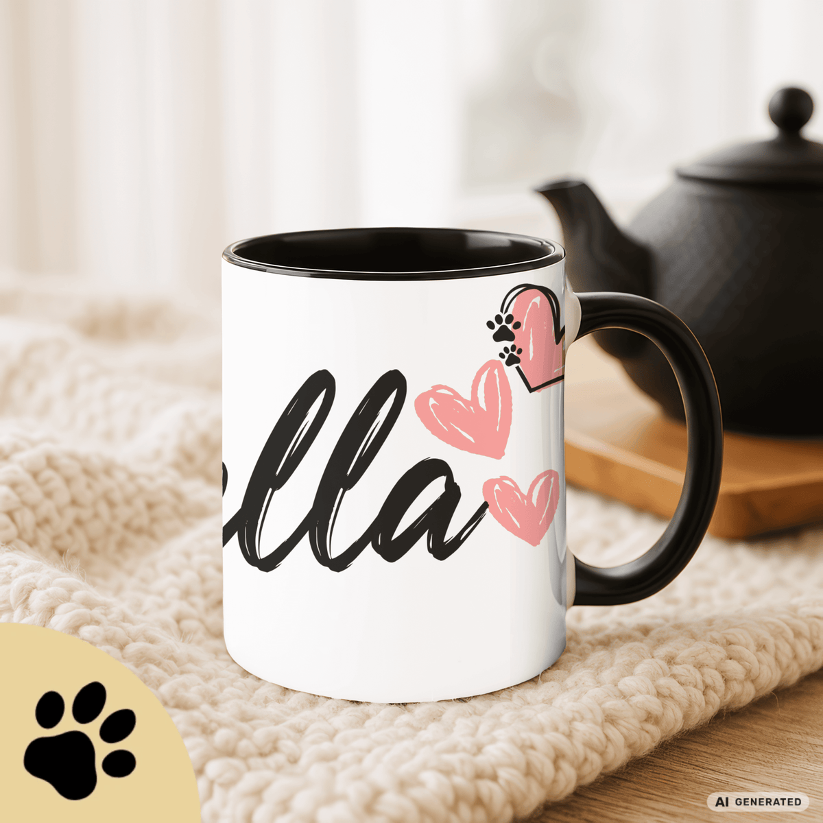 Personalisierte Golden Retriever Tasse 11oz – Aquarell Hundemotiv mit Namen | Geschenk für Hundeliebhaber | Keramiktasse mit Farbwahl - Sunbeamstore