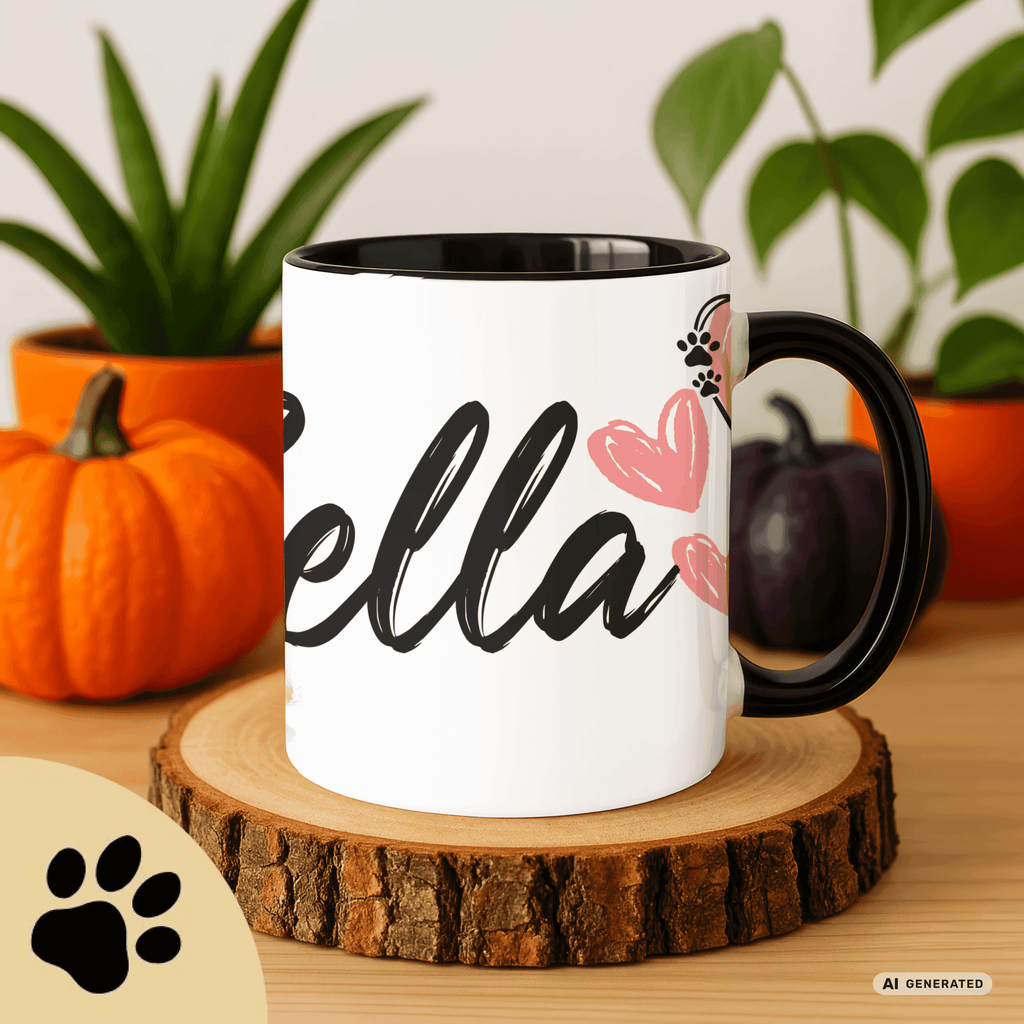 Personalisierte Golden Retriever Tasse 11oz – Aquarell Hundemotiv mit Namen | Geschenk für Hundeliebhaber | Keramiktasse mit Farbwahl - Sunbeamstore