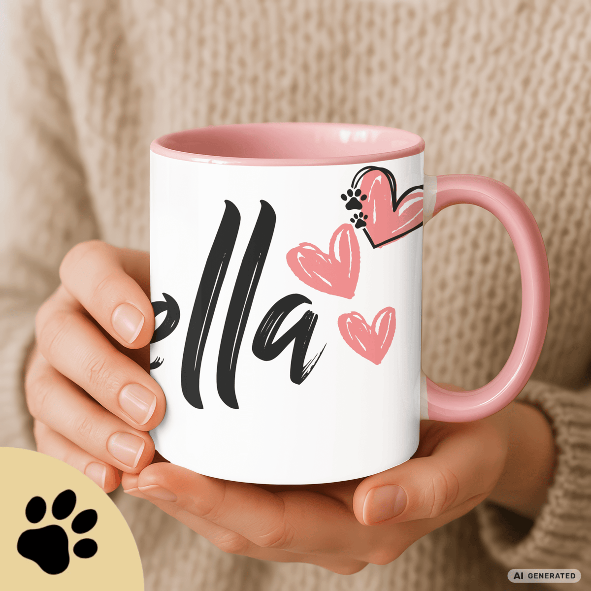 Personalisierte Golden Retriever Tasse 11oz – Aquarell Hundemotiv mit Namen | Geschenk für Hundeliebhaber | Keramiktasse mit Farbwahl - Sunbeamstore