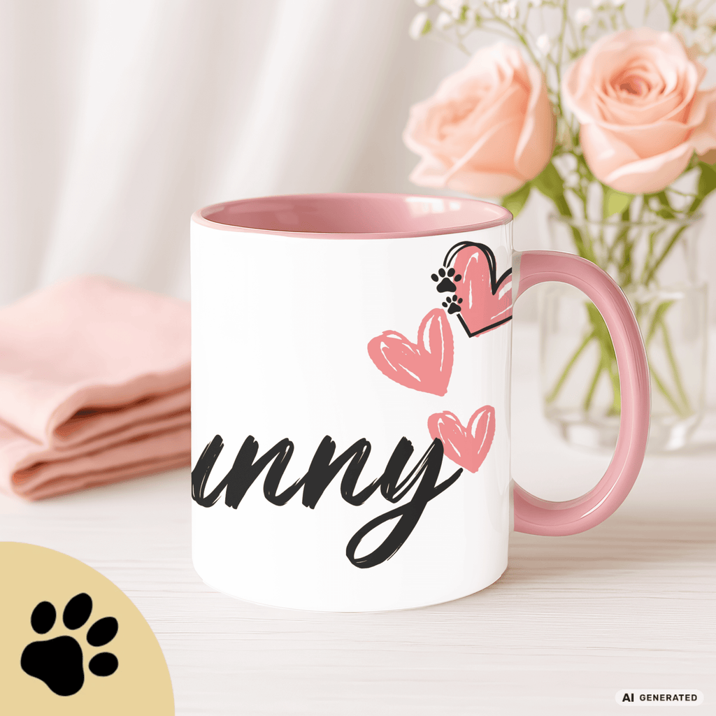 Personalisierte Labrador Retriever Tasse 11oz – Aquarell Hundemotiv mit Namen | Geschenk für Labrador Retriever Besitzer | Keramiktasse mit Farbwahl - Sunbeamstore