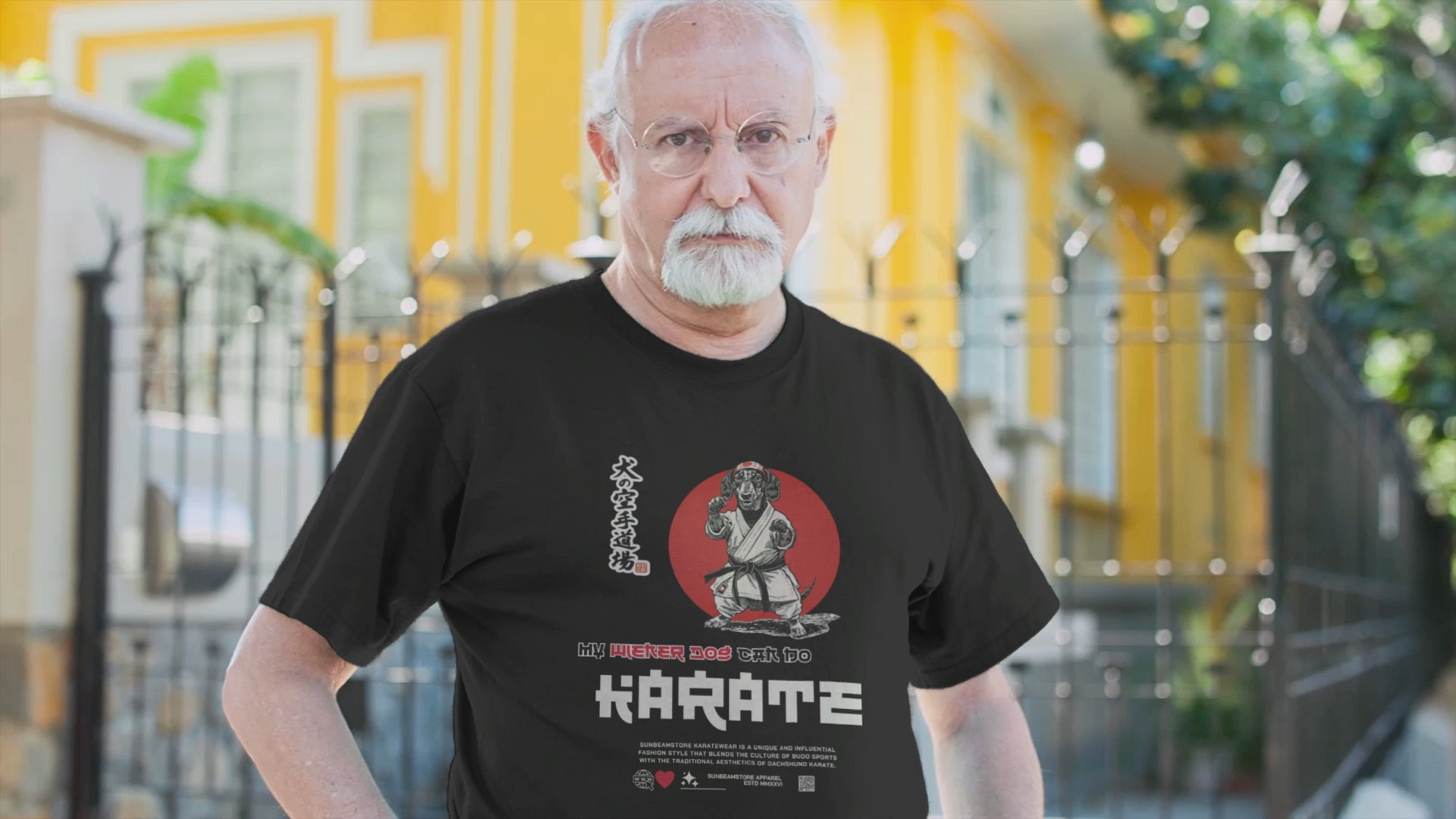 Wiener can do Karate   Lustiges Hundeshirt für Dackel Fans | Funny Dachshund Shirt Unisex Gildan 5000