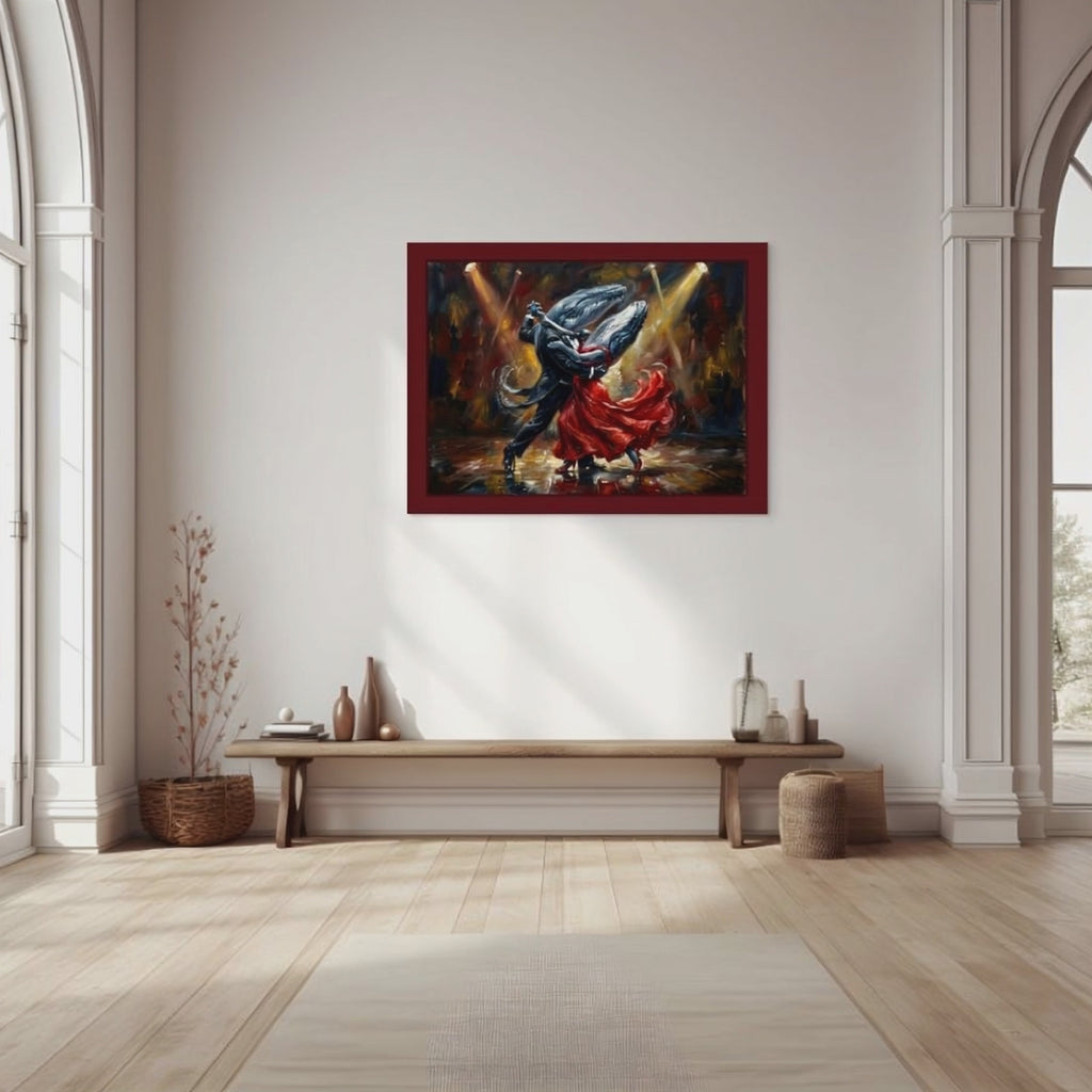 Blue Whale Tango  – Elegance in Motion  Canvas 60x80 cm / 24x32″
