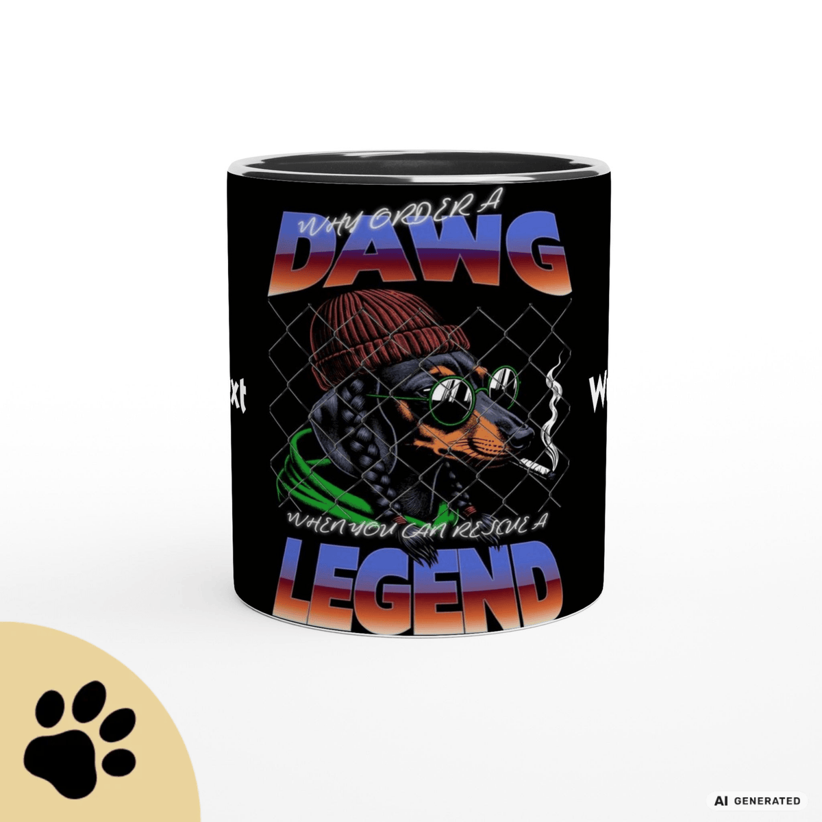 Rescue a Dawg - personalisierbare Kaffeetasse Geschenk für Hundeliebhaber Adopt dont Shop Thematik - Sunbeamstore