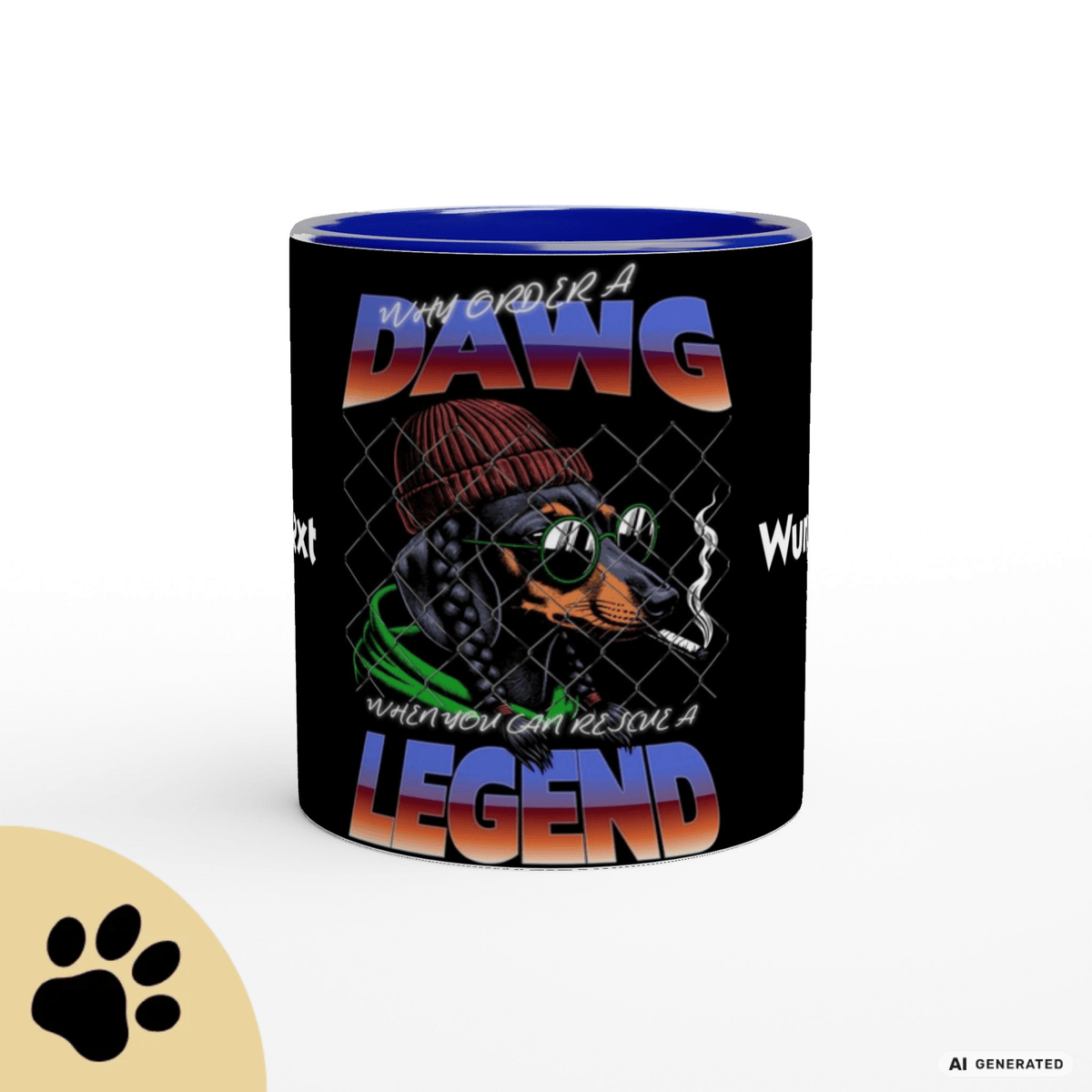 Rescue a Dawg - personalisierbare Kaffeetasse Geschenk für Hundeliebhaber Adopt dont Shop Thematik - Sunbeamstore