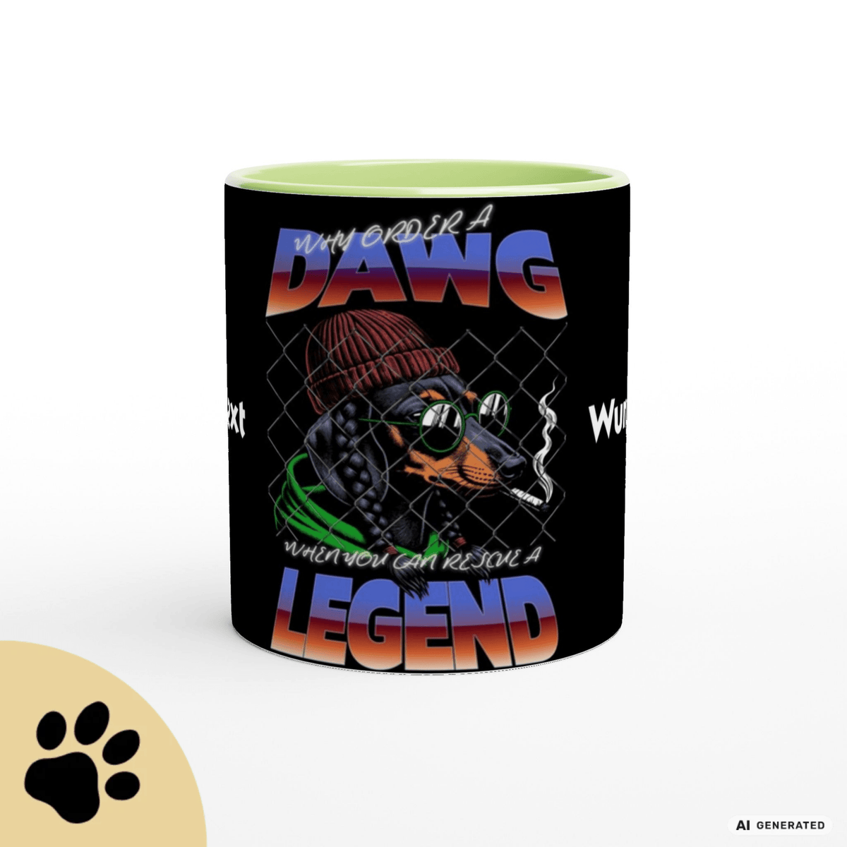 Rescue a Dawg - personalisierbare Kaffeetasse Geschenk für Hundeliebhaber Adopt dont Shop Thematik - Sunbeamstore