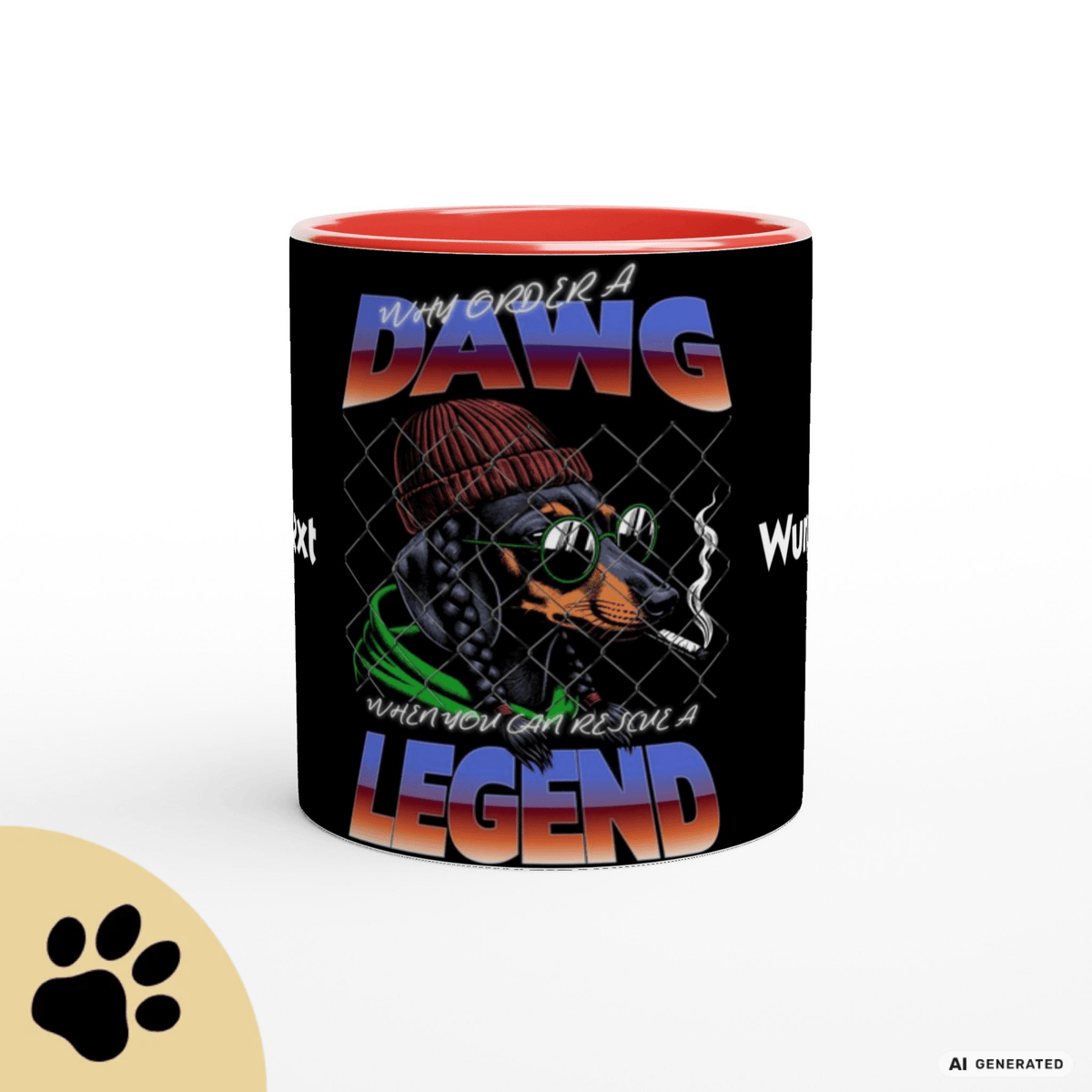 Rescue a Dawg - personalisierbare Kaffeetasse Geschenk für Hundeliebhaber Adopt dont Shop Thematik - Sunbeamstore