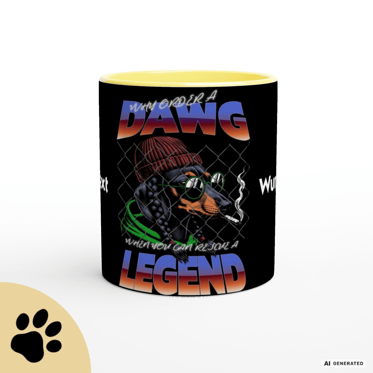 Rescue a Dawg - personalisierbare Kaffeetasse Geschenk für Hundeliebhaber Adopt dont Shop Thematik - Sunbeamstore