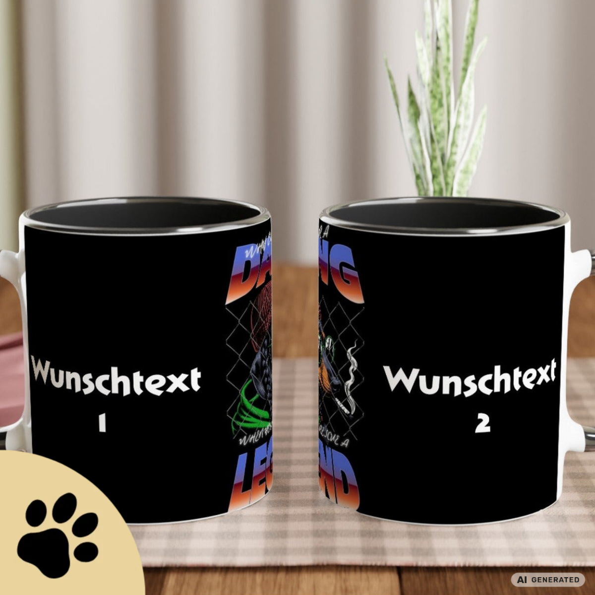 Rescue a Dawg - personalisierbare Kaffeetasse Geschenk für Hundeliebhaber Adopt dont Shop Thematik - Sunbeamstore