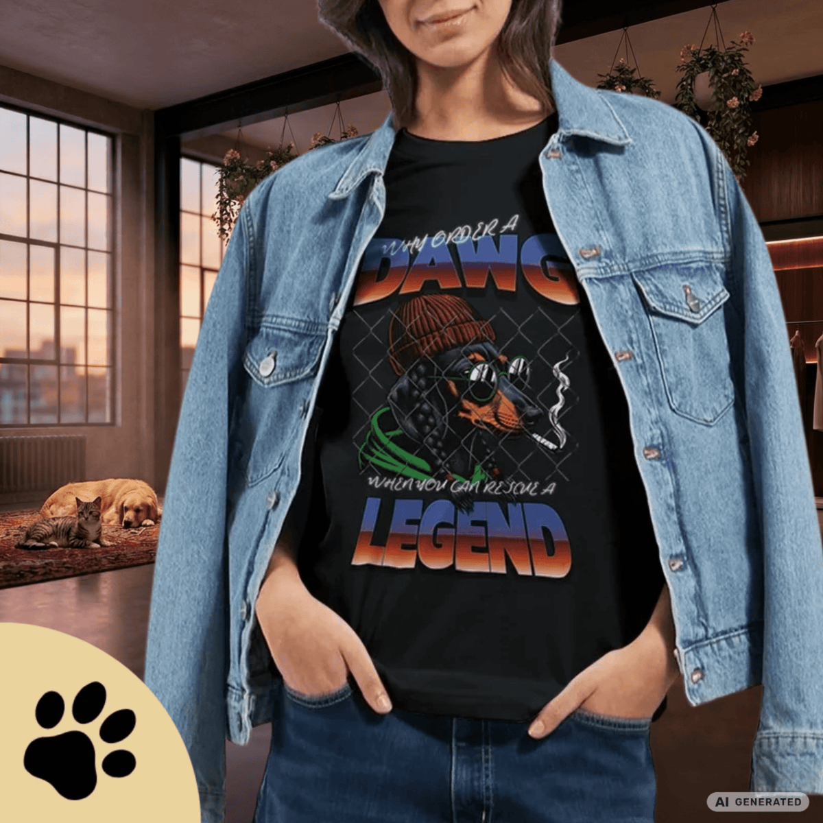 Rescue a Legend Shirt – Adopt Don’t Shop T-Shirt, Mischlingshund Geschenk, Tierheim Hund Shirt, Hundeliebhaber Streetwear - Sunbeamstore