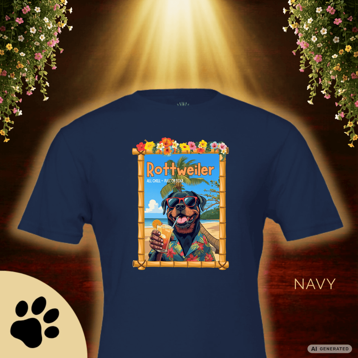Rottweiler T-Shirt – Lustiges Hundeshirt im Urlaubsstil | Dog Lover Geschenk Premium Unisex Crewneck T-shirt | Bella + Canvas 3001 - Sunbeamstore
