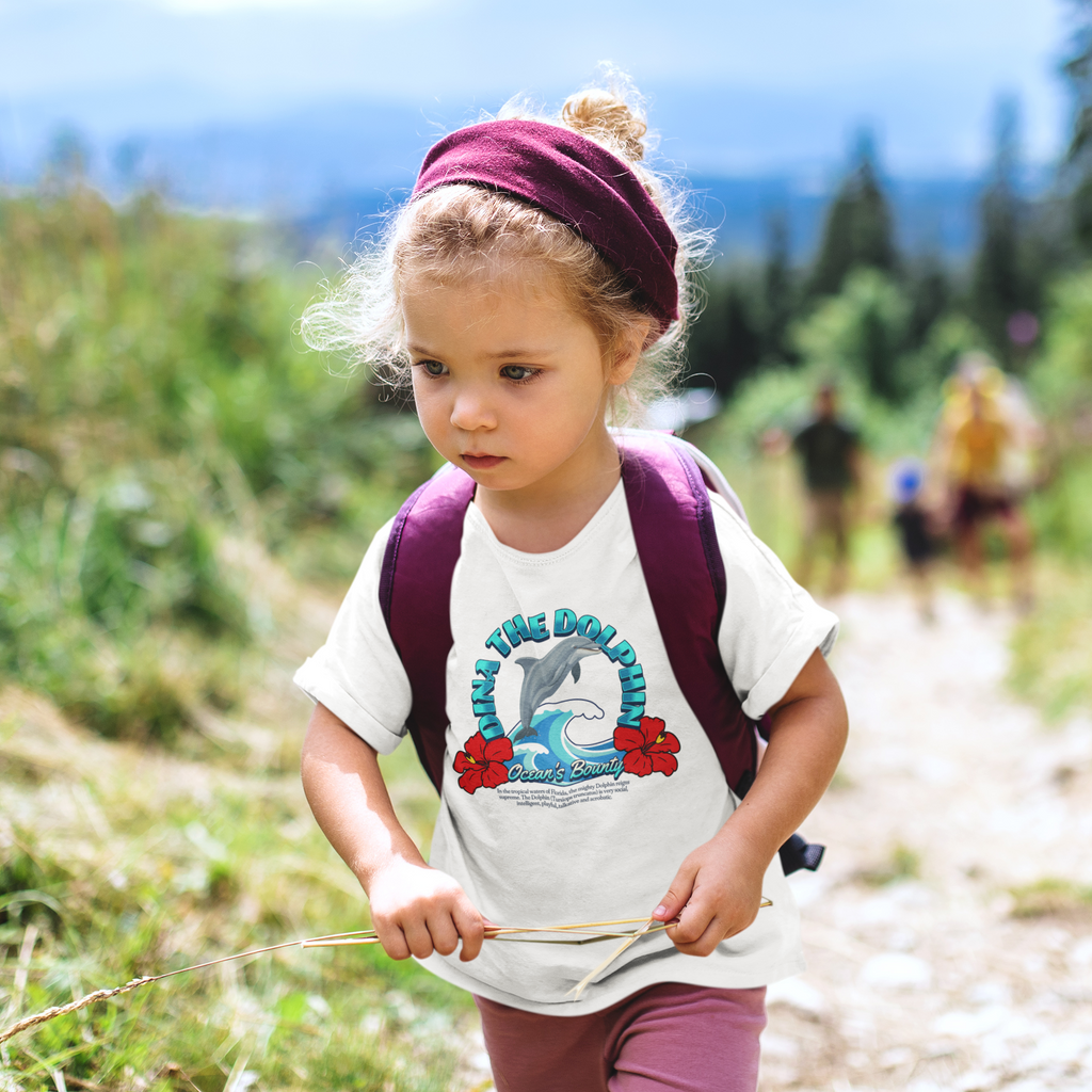 Dina the Dolphin Kinder T-Shirt – Süßes Delfin Shirt für kleine Ozean-Fans