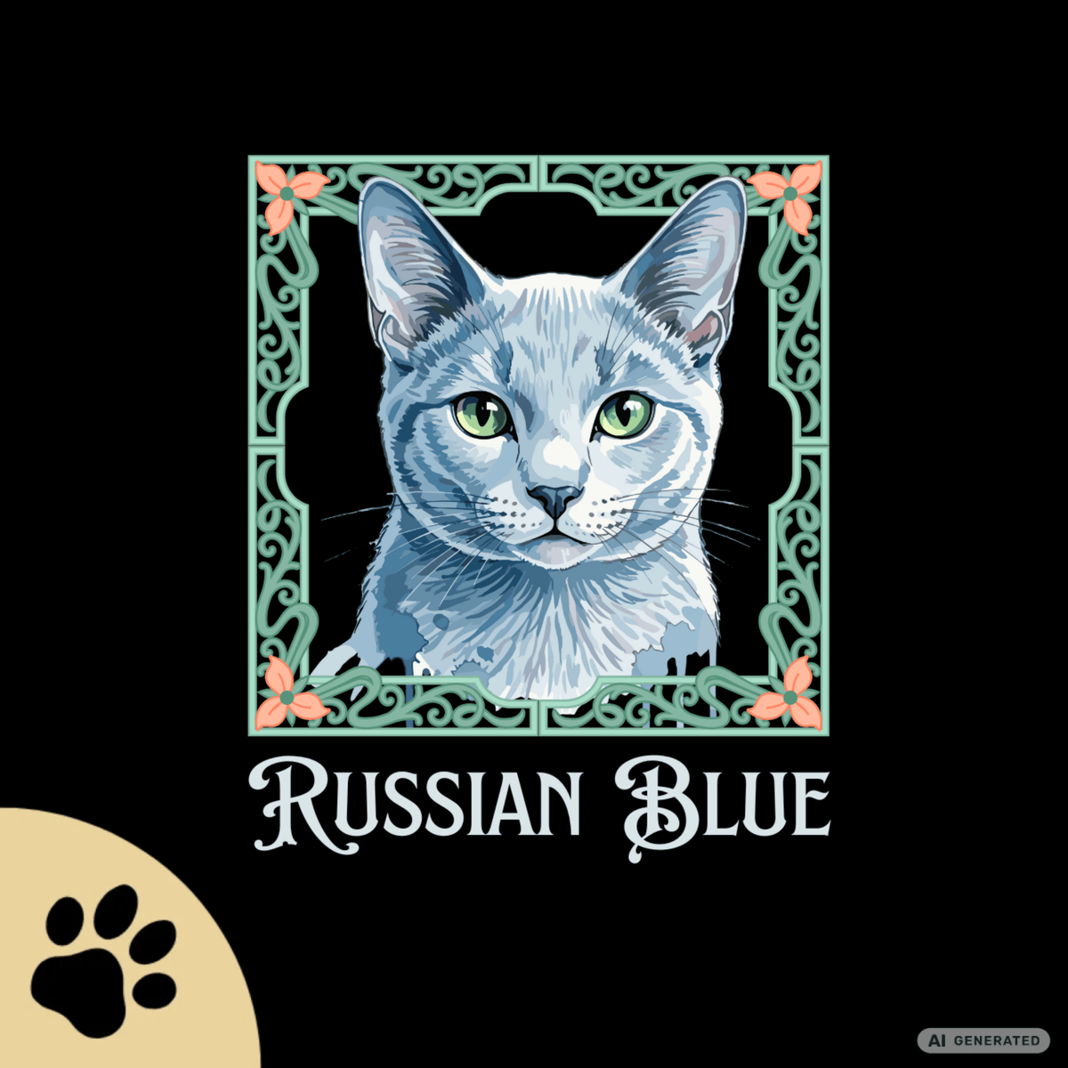 Russian Blue Katzen T-Shirt Damen | Cat Lover Shirt | Geschenk für Katzenliebhaber | Russian Blue Cat Shirt - Sunbeamstore