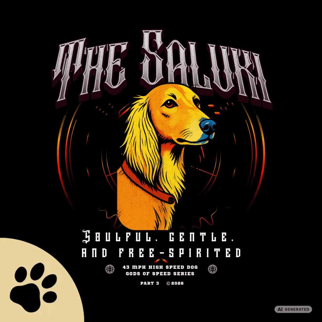 Saluki T-Shirt – The Saluki, Gods of Speed Serie Part 3, Windhund Shirt, Geschenk für Saluki Liebhaber, Soulful Gentle Free-Spirited Premium Unisex Crewneck T-shirt | Bella + Canvas 3001 - Sunbeamstore