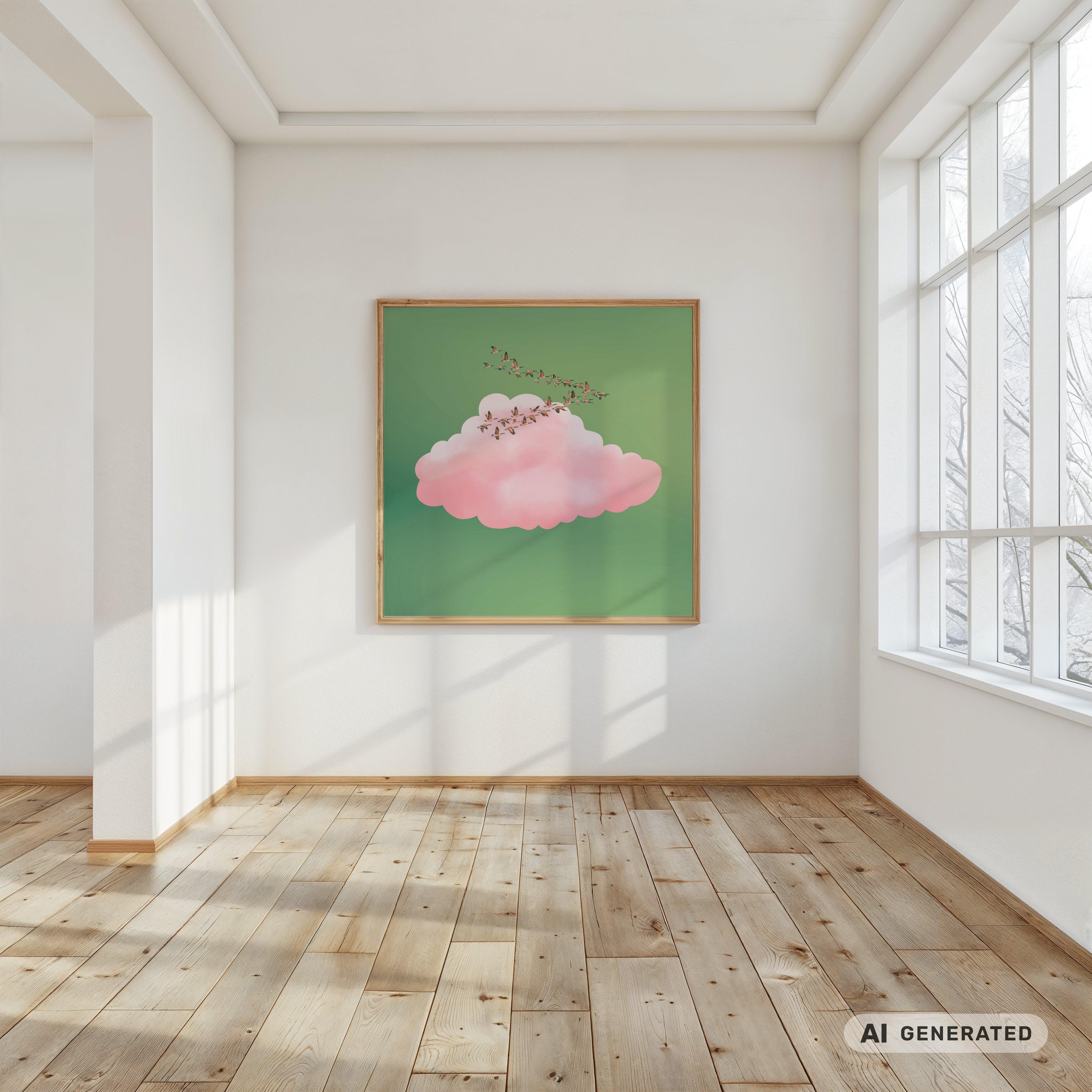Sky Diamonds Part 1 Premium Wooden Framed Poster With Premium Semi-Glossy Paper 70x70 cm / 28x28″ - Sunbeamstore