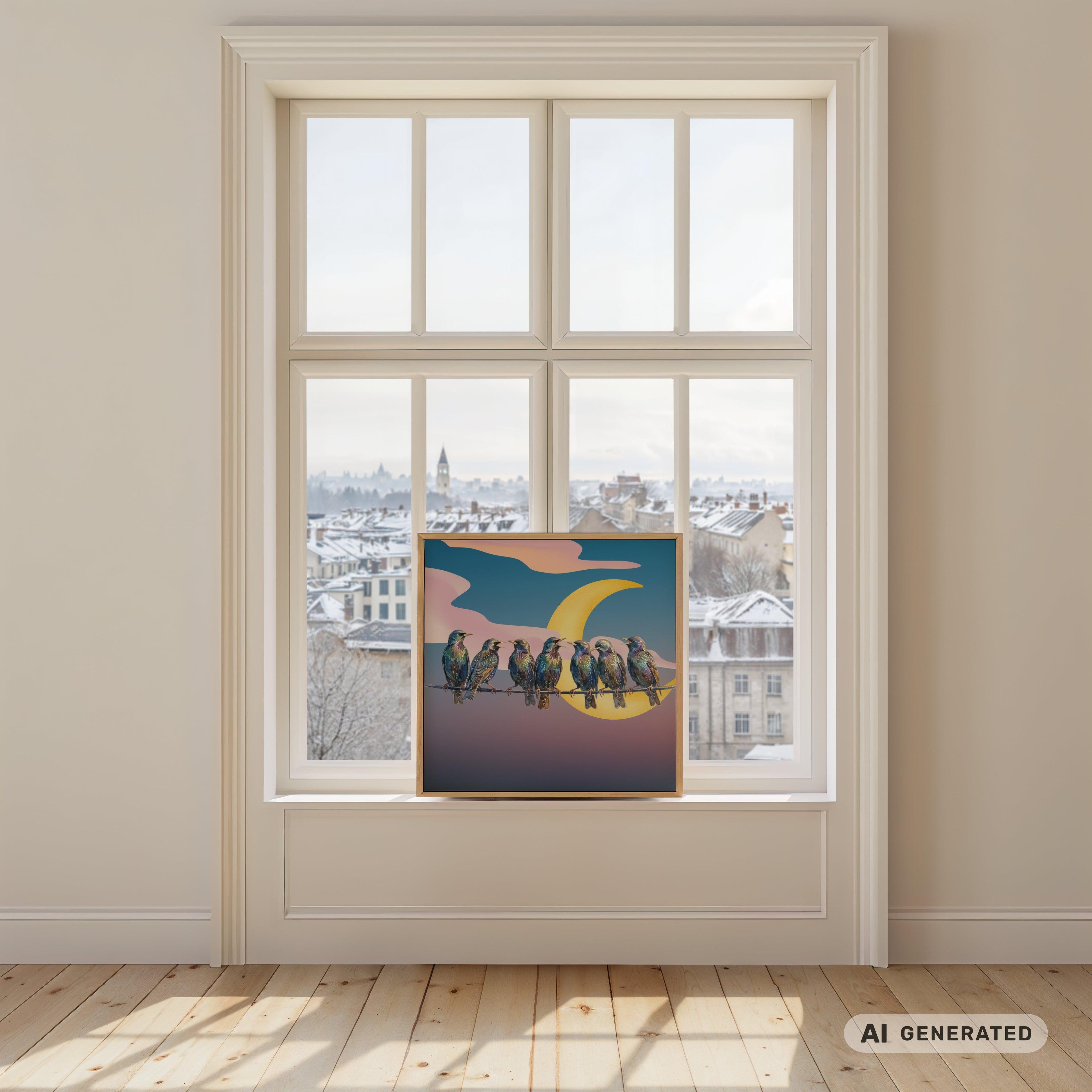 Sky Diamonds Part 3 Premium Wooden Framed Poster With Premium Semi-Glossy Paper 70x70 cm / 28x28″ - Sunbeamstore