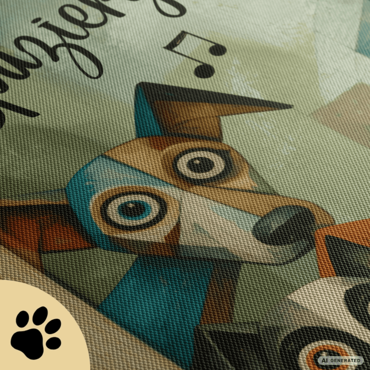 Spaziergang! – Kubistisches Hunde-Kunstwerk auf Leinwand | 50 × 75 cm | 4 cm Gallery Wrap - Sunbeamstore