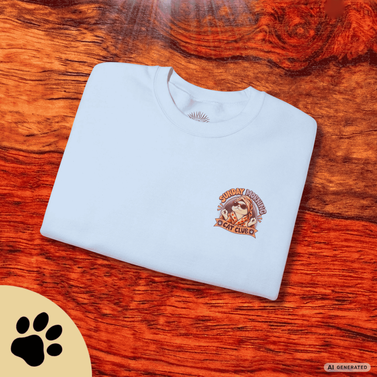 Sunday Morning Cat Club Sweatshirt – „Don’t Kill My Vibe“ | Retro Katzen Sweater - Sunbeamstore
