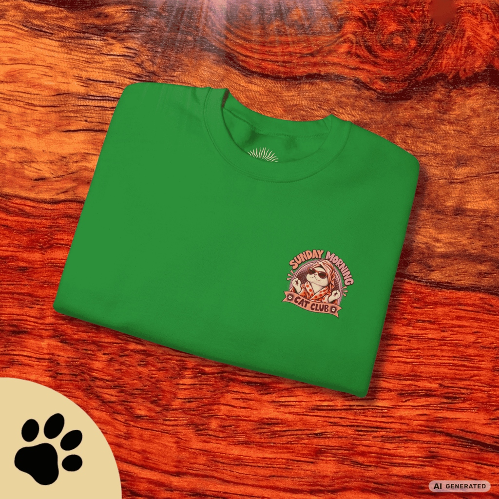 Sunday Morning Cat Club Sweatshirt – „Don’t Kill My Vibe“ | Retro Katzen Sweater - Sunbeamstore