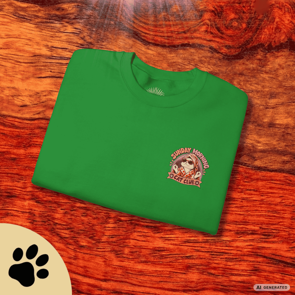Sunday Morning Cat Club Sweatshirt – „Don’t Kill My Vibe“ | Retro Katzen Sweater - Sunbeamstore