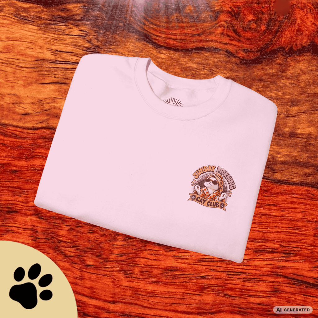 Sunday Morning Cat Club Sweatshirt – „Don’t Kill My Vibe“ | Retro Katzen Sweater - Sunbeamstore