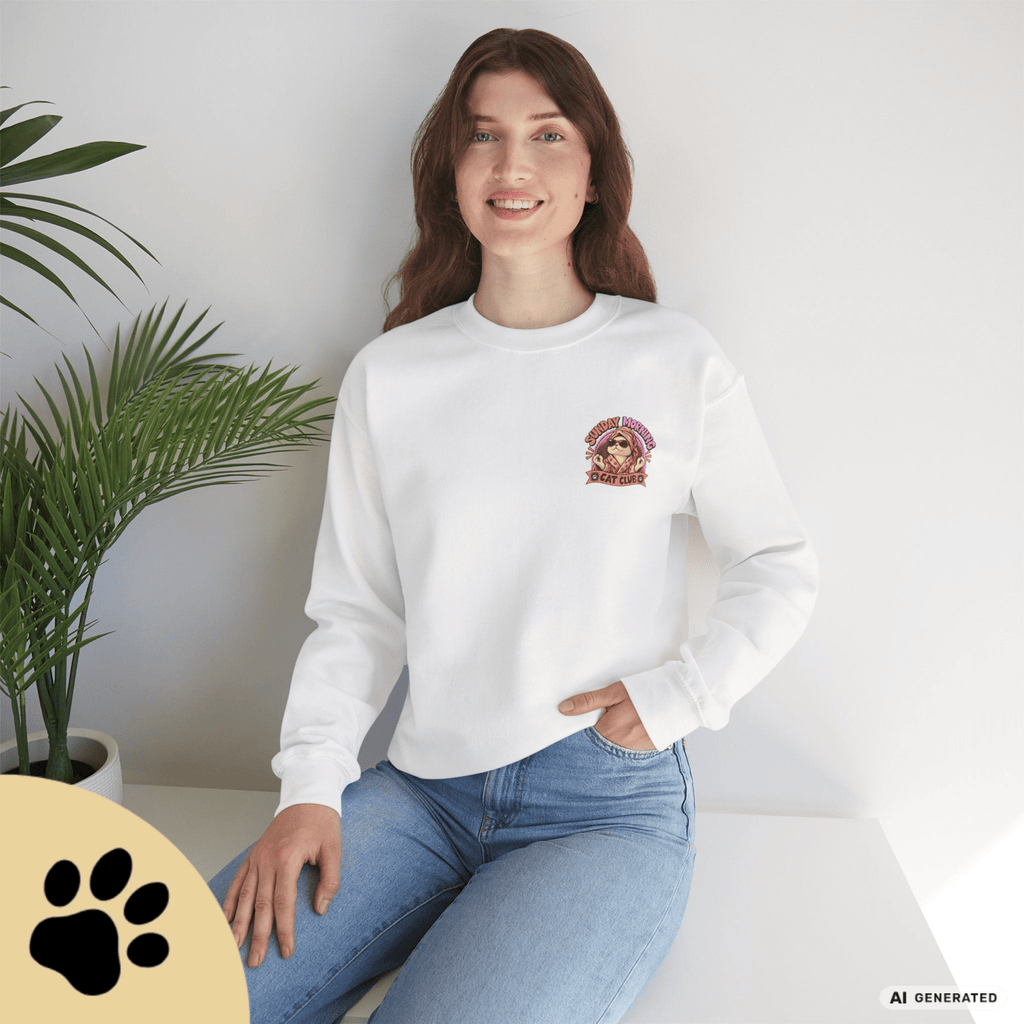 Sunday Morning Cat Club Sweatshirt – „Don’t Kill My Vibe“ | Retro Katzen Sweater - Sunbeamstore