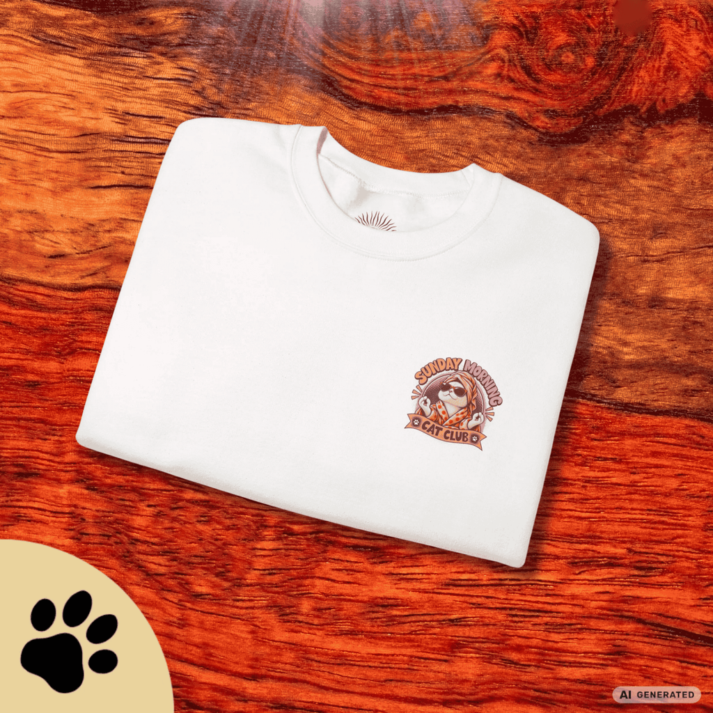 Sunday Morning Cat Club Sweatshirt – „Don’t Kill My Vibe“ | Retro Katzen Sweater - Sunbeamstore