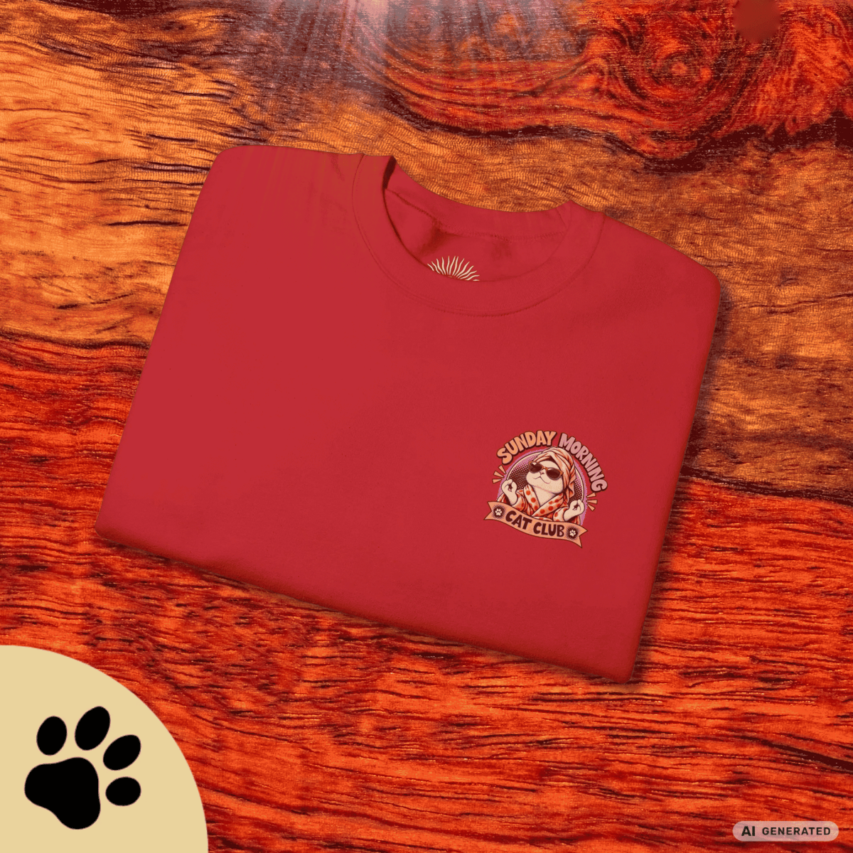 Sunday Morning Cat Club Sweatshirt – „Don’t Kill My Vibe“ | Retro Katzen Sweater - Sunbeamstore