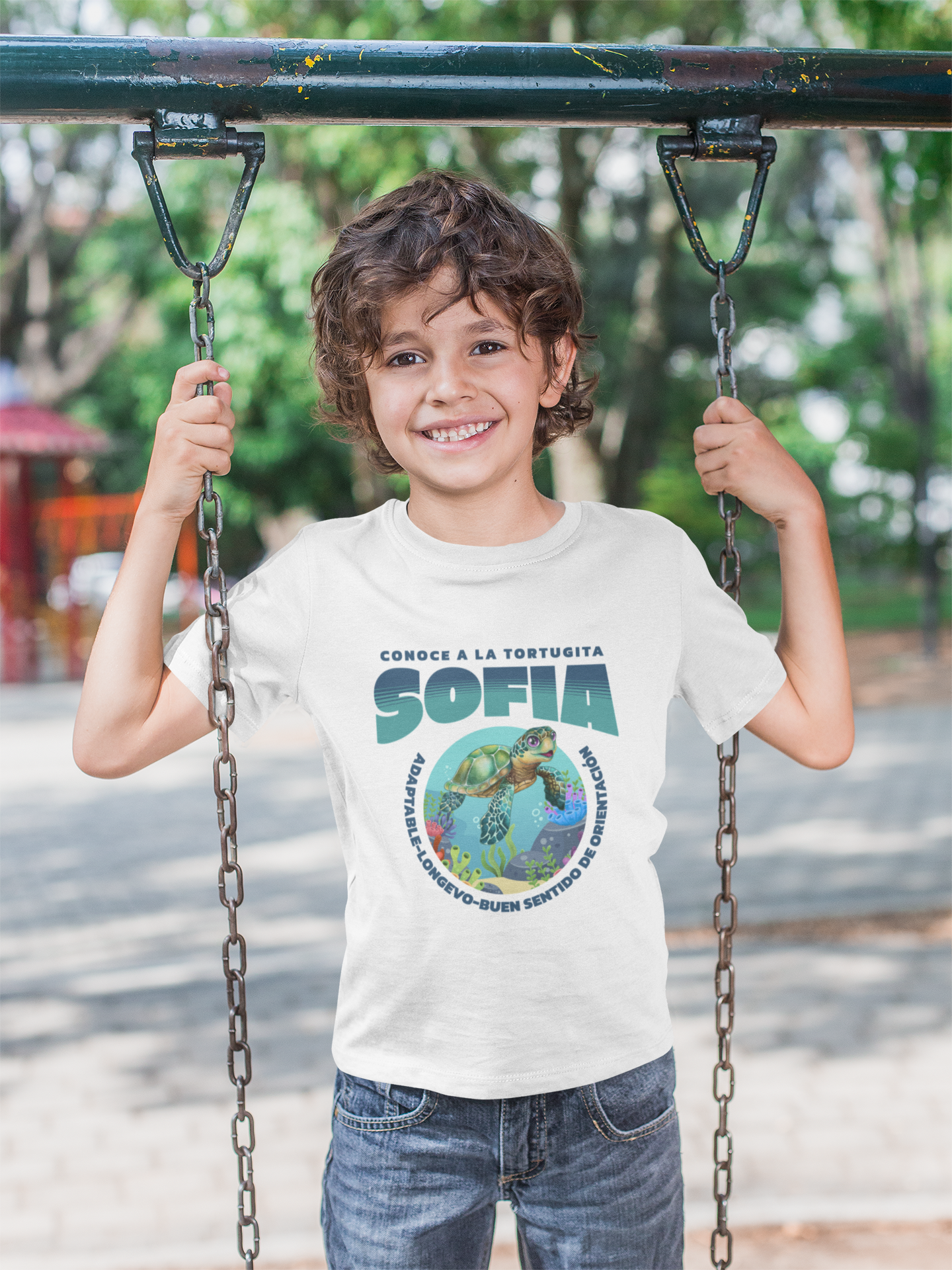 Sofia la Tortugita  adorable Kids T-Shirt with sweet turtle illustration